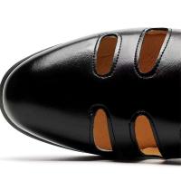 Sandalias de cuero suave de Pu, zapatos de playa cómodos hechos a mano, correa de hebilla de verano para hombre, zapatos casuales para exteriores - details 3