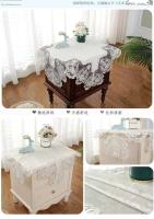Rectángulo bordado de terciopelo de oro blanco, lujosa funda para mesa de comedor, mantel, corte, ENCE, TV, tocador, juego Antip - details 11