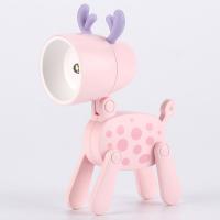 Mini lámpara de noche para el hogar, aspecto Adorable, botón plegable, alimentado por batería, luz LED, lindo perro de dibujos animados, ciervo - details 8