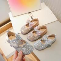 Zapatos de vestir para niñas, calzado de cuero con purpurina, diamantes de imitación, encaje, nudo de mariposa, Princesa, planos - details 5