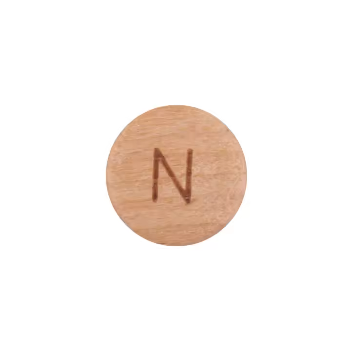 Cuentas de madera Natural del alfabeto inglés, iniciales de 15mm, cuentas de letras para joyería, pulsera, collar, fabricación de accesorios DIY, 50 unidades por lote - 1