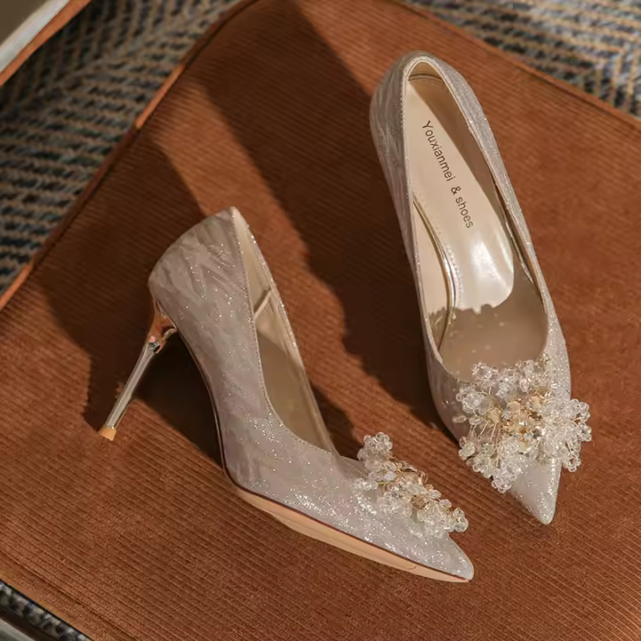 Zapatos de Tacón Alto de Moda Microfibra para Forro, Cuero Sintético para Exterior - 1