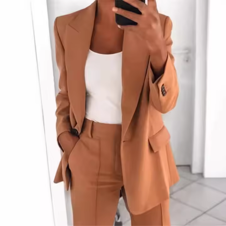 Conjunto de traje de dos piezas para mujer, moda de otoño - 1