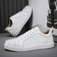 Zapatos Casuales de Moda Versátil Superficie de Cuero de Microfibra Estilo Plano de Fondo Blanco - details 1