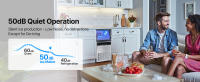 Máquina de Hielo Comercial SucceBuy, 130 Libras/24H con Almacenamiento de 33 Libras, 45 Cubitos de Hielo por Ciclo, Máquina de Hielo Independiente y Bajo Barra de Acero Inoxidable con Pantalla LED y Autolimpieza, Ideal para el Hogar, Bar o Restaurante - details 8