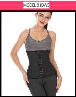 Entrenador de cintura de látex negro deshuesado Premium Miss 25, corsé adelgazante, moldeador de cuerpo, cinturón de sudor ajustable Original, Sli - details 20