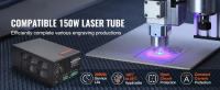SucceBuy Fuente de alimentación láser CO2, 150 W para tubo láser, corriente constante y protección de circuito abierto, disipación rápida de calor, compatible con grabadores y cortadores láser multimarca - details 0