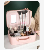 Exquisito-bolsa de cosméticos de gran capacidad para mujer, bolsa de aseo impermeable, almacenamiento de maquillaje, conjunto organizador de viaje portátil - details 0