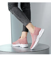 Nuevas zapatillas de deporte de punto transpirables para mujer, zapatos para correr informales antideslizantes - details 14