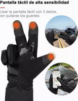 Guantes De Moto Invierno Frio Impermeables Y Térmicos Táctil - details 1