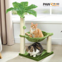PAWZ-Pequeño árbol para gatos, torre linda con postes rascadores de sisal para gatos pequeños, hamaca grande para gatos - details 3