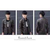 Chaqueta de cuero para hombres, Chaqueta de cuero, locomotora, guapa de lana ajustada para hombres - details 3