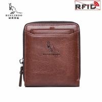 Cartera De Cuero Para Hombre Lujo Monedero Con Bolsillo Para Monedas Y Tarjetas RFID Cierre De Cremallera Regalo Para Hombres Bolsa De Dinero - details 17