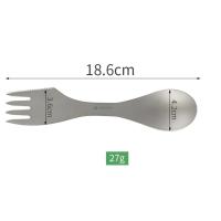 Vajilla Ti Spork 3 en 1, cucharas, tenedores, cuchillos, villas, camping, senderismo, pícnics al aire libre para acampar - details 7
