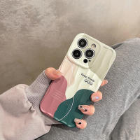 Funda de silicona para iPhone 14 Pro Max /14 / 14 Pro IMD, carcasa con diseño de dibujos animados que mantiene la sonrisa, Líneas geométricas irregulares - details 1