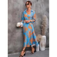 Vestido floral para mujer, vestidos de manga larga con cuello en V, bonito elegante, nuevo, - details 8