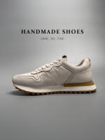 Zapatos blancos de suela gruesa de piel de vaca de primera capa de cuero genuino de alta gama - details 7