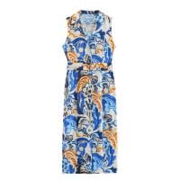 Vestido midi estampado para mujeres europeas y americanas - details 1