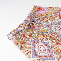 Conjunto de pantalones retro con estampado geométrico de cintura alta y cinturón sexy para mujer Moda femenina - details 8