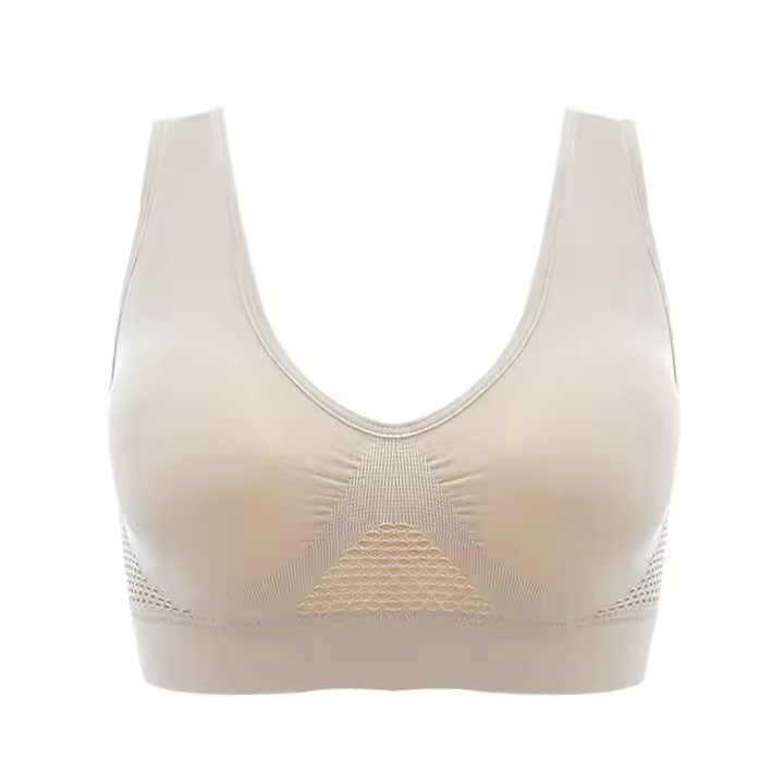 Chaleco de Yoga sin costuras para mujer, para el pecho con almohadilla Sujetador deportivo, sin aros, Color sólido, ropa de gimnasio - 1
