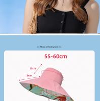 Elegante Sombrero de Playa de Doble Cara para Mujer Protección Solar Moda de Verano al Aire Libre - details 6