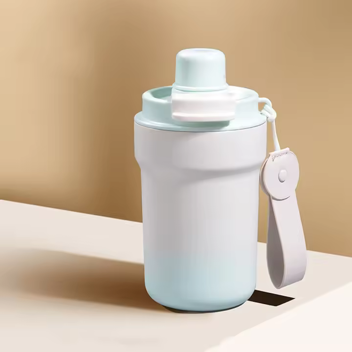 Taza térmica de doble bebida con gradiente, taza aislada al vacío de acero inoxidable de gran capacidad con tapa, Taza de Café Termo - 1