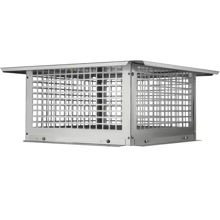 SucceBuy Tapa de Chimenea, 431,8x431,8 mm, Acero Inoxidable 304, Cubierta de Chimenea para Chimenea, Estable y Práctica, Fácil Instalación - 1
