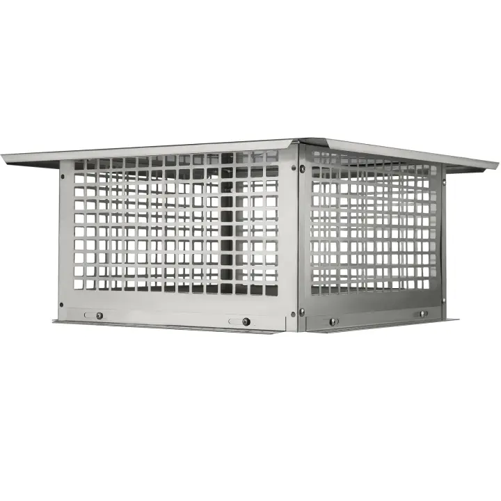 SucceBuy Tapa de Chimenea, 431,8x431,8 mm, Acero Inoxidable 304, Cubierta de Chimenea para Chimenea, Estable y Práctica, Fácil Instalación - 1