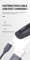 Kemei-cortadora de pelo portátil profesional para hombres, cortadora de pelo eléctrica recargable de 0,1mm, máquina de corte de pelo para cabeza calva, 8000RPM - details 7