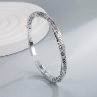 Andara Pulsera de Plata Esterlina con Tótems Geométricos Abiertos Joyería de Diseño de Lujo para Mujeres Regalo de Pulsera de Encanto - details 0