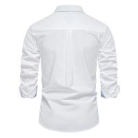 2025 nueva camisa Oxford de algodón de otoño para hombres camisas casuales de negocios sociales con botones de manga larga para hombres - details 12