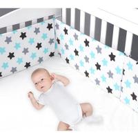 Ropa de cama de circunferencia de cama de bebé, barrera contra choques, barandilla de cuna, circunferencia de cama impresa anticolisión, Riel de cama de seguridad para niños, 130x30cm - details 1