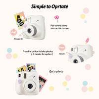 Cámara Instantánea Mini 7+ Blanca Autofoco Pulsera Regalo Ideal para Niñas - details 3