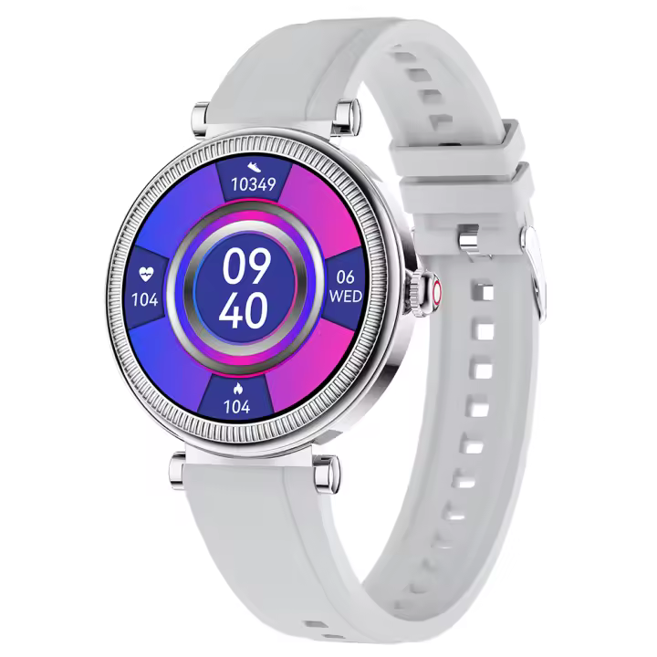 Reloj Inteligente Mujer, 1,27 "Pantalla HD, con Pulsómetro, Smartwatch Deportivo con 100 Modos de Ejercicio, Llamadas Bluetooth y Notificaciones, Recoratorio de Ciclo Menstrual, Compatible con Android y iOS - 1