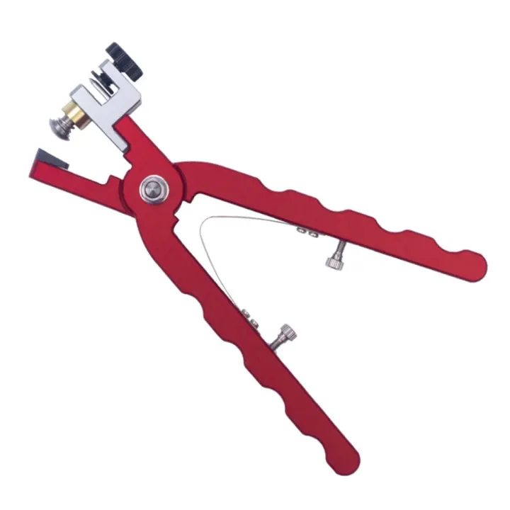 Alicates de corte de pulsera de reloj de cuero para correas para fijar cierres, barra de resorte, herramienta de mano, rojo, recto - 1