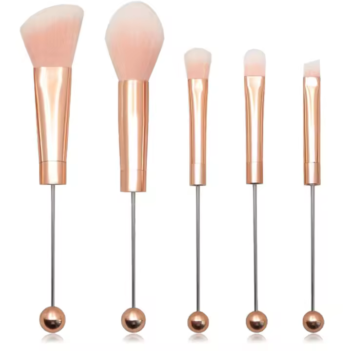 Brochas de maquillaje con cuentas de silicona, Kit de cuentas cosméticas DIY, 5 piezas - 1