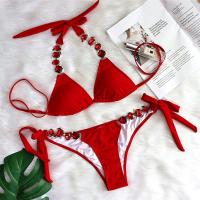 Bikini Sexy de Lujo con Diamantes de Imitación Color Sólido, Divisible, Accesorios de Cadena de Metal - details 4