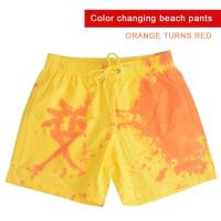Pantalones cortos de playa que cambian de color al agua, bañadores de estilo caliente que cambian de color, sensación cálida - details 0
