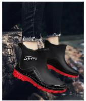 Botas de lluvia para hombre, botas desnudas a la moda, zapatos antideslizantes para trabajo de Chef, zapatos de pesca de goma impermeables y duraderos, zapatillas de deporte para hombre 2023 - details 38