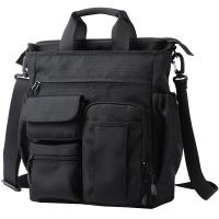 Ogetok Bolso bandolera Oxford negro para hombre, bolso de hombro informal con múltiples bolsillos para desplazamientos y salidas, correa ajustable - details 1