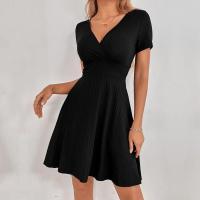Moda Vestido De Mujer Europeo Y Americano con Cuello en V, Falda De Volantes, Falda Corta, Temperamento, Vestido De Viaje - details 4