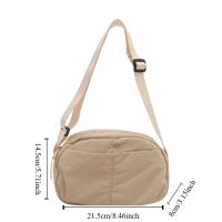Bolso cuadrado de nailon de secado rápido, bandolera de gran capacidad, bandolera con cremallera, Color sólido, riñonera versátil para estudiante - details 0