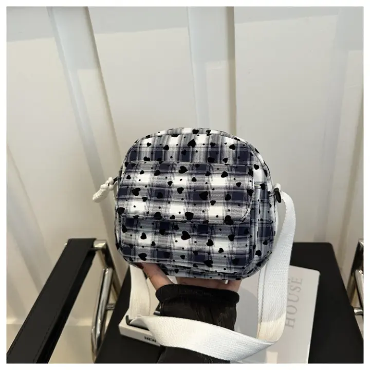 Bolso de Hombro Único para Mujer de Estilo Casual a Cuadros Diseño a Cuadros Elegante para Otoño 2025 Material de Lining de Poliéster Exterior de Nylon - 1