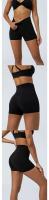 Pantalones cortos deportivos elásticos para mujer, cintura cruzada, Pilates, gimnasio, Fiess, Yoga, levantamiento de glúteos, correr al aire libre, danza, ciclismo - details 2