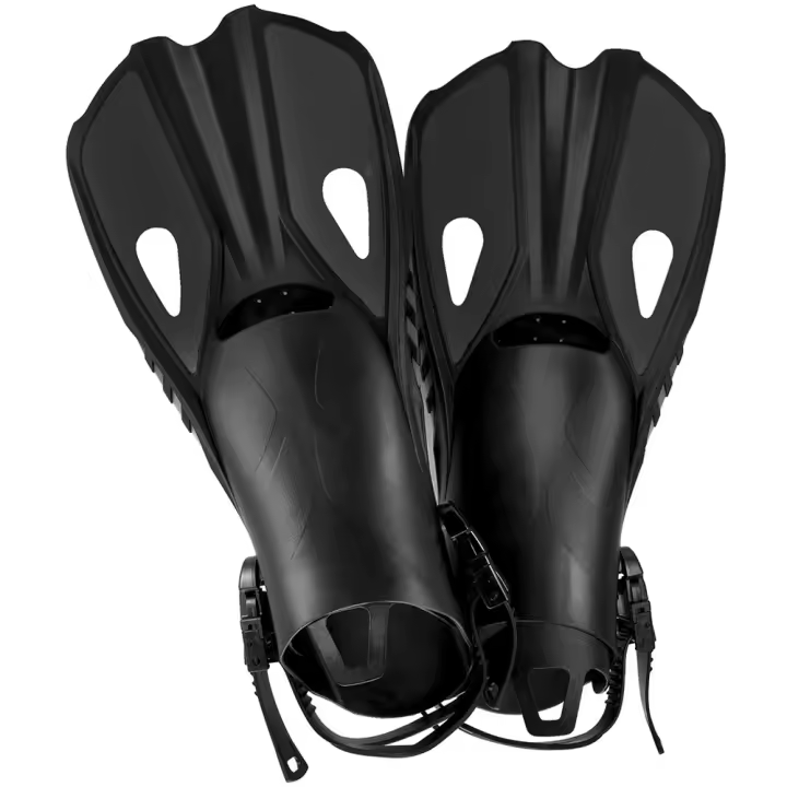 Aletas De Natación Ajustables De Silicona Para Adultos Y Niños Zapatos De Nado Cortos Para Diversión Y Viajes Talla Abierta Unisex - 1