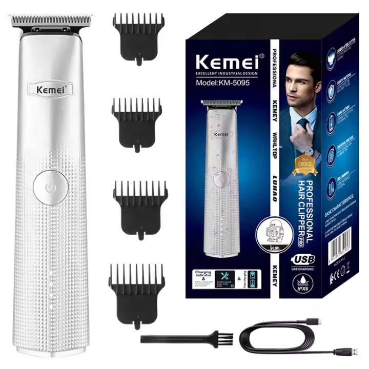 Kemei-cortadora de pelo profesional para hombre, cortadora de pelo eléctrica, recargable, potente, 5095 - 1