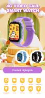 Reloj inteligente 4G para niños, dispositivo con GPS, WIFI, videollamada SOS, resistente al agua, cámara, Monitor, rastreador, ubicación, teléfono, 2024 - details 0