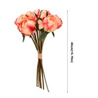 9 unids/set ramo de brotes de peonía simulada ramo de brotes de peonía decoración del hogar estilo de escritura decoración del salón de bodas - details 1