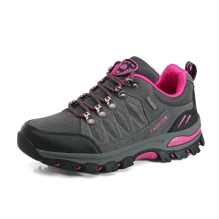 Zapatos de Senderismo para Mujer de Cuero Genuino Zapatos Deportivos Transpirables Antideslizantes - 1
