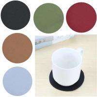 PU Leather Table Drink Cup Mat Heat Insulated Pad Coasters 5 Colors